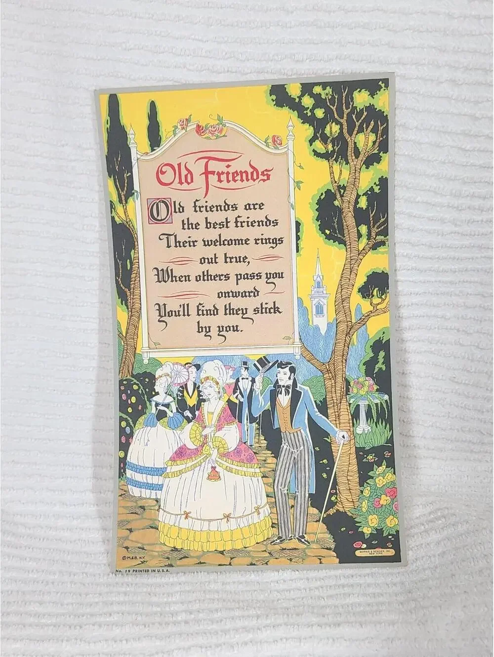 1940s Art Print Card Colorful Victorian Morris Bendien Frameable Paelian Astara